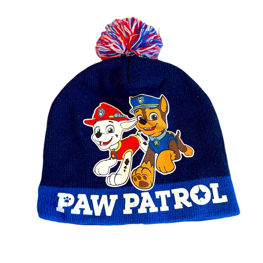 PAW PATROL MARSHALL CHASE Toddler's Beanie Winter Hat With Pom-Pom